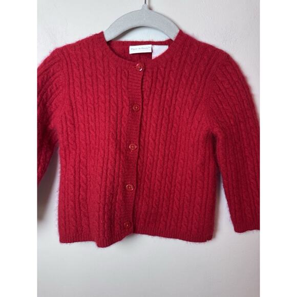 Piper & Poise Cableknit 100% Cashmere Cardigan Baby Sz 24 Months - Picture 1 of 11